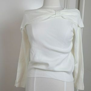 Korean Fashion - Long Sleeve Ribbon Top